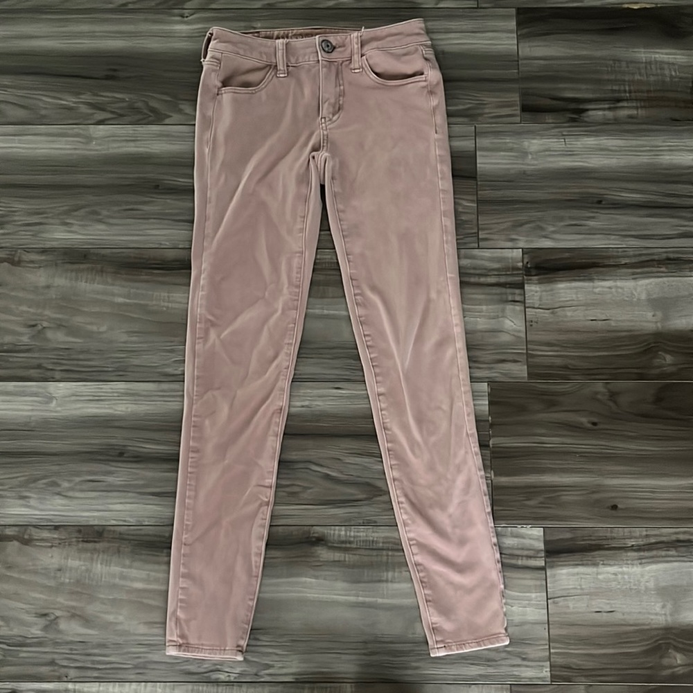 American eagle pink jeans.